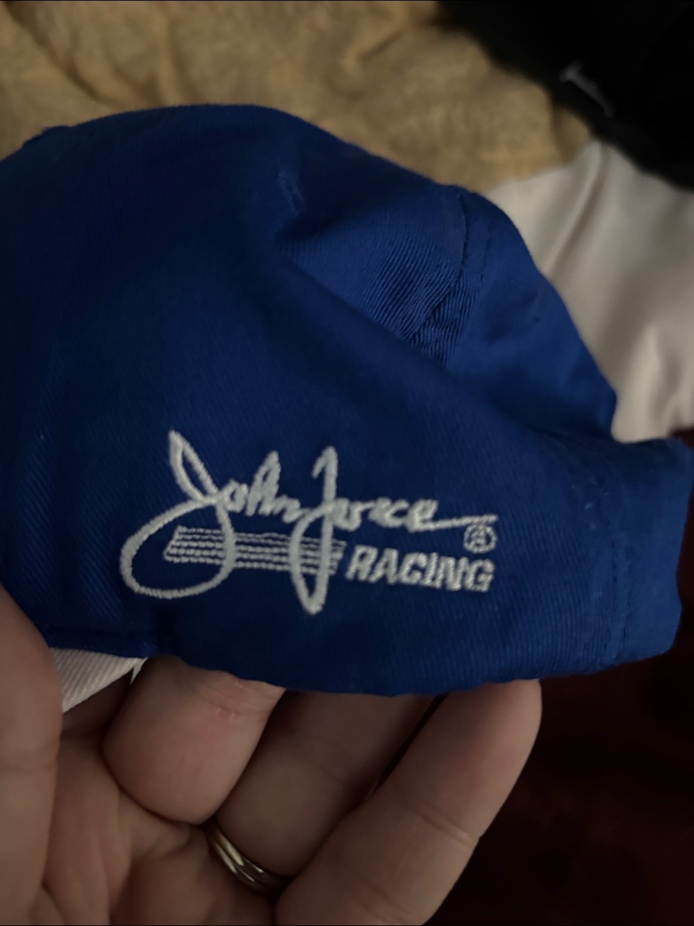 Branded Men's Blue Racing Cap - Picture 3 of 4